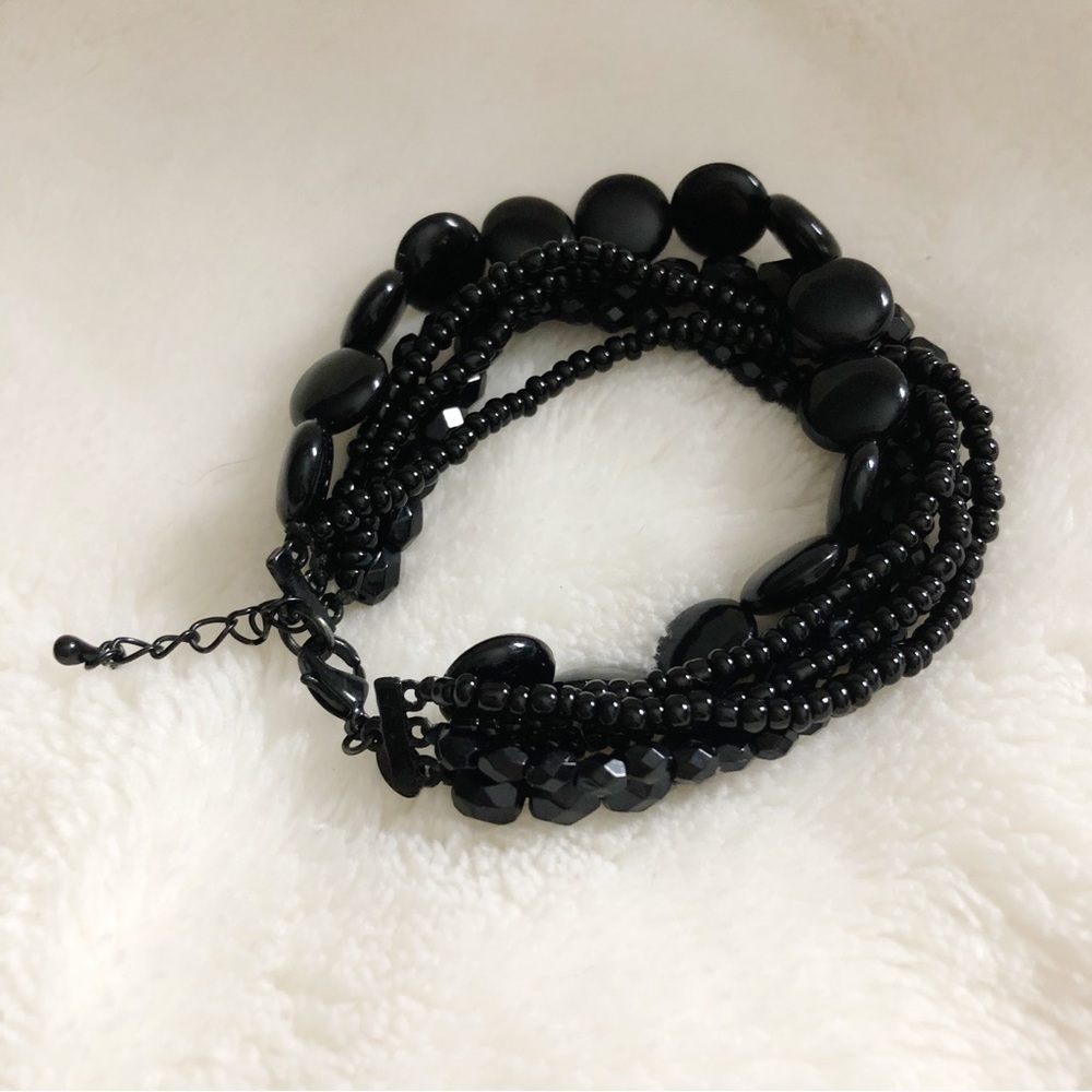 PREMIER DESIGNS Boho Black Multi-Strand Beaded Bracelet - Picture 2 of 12